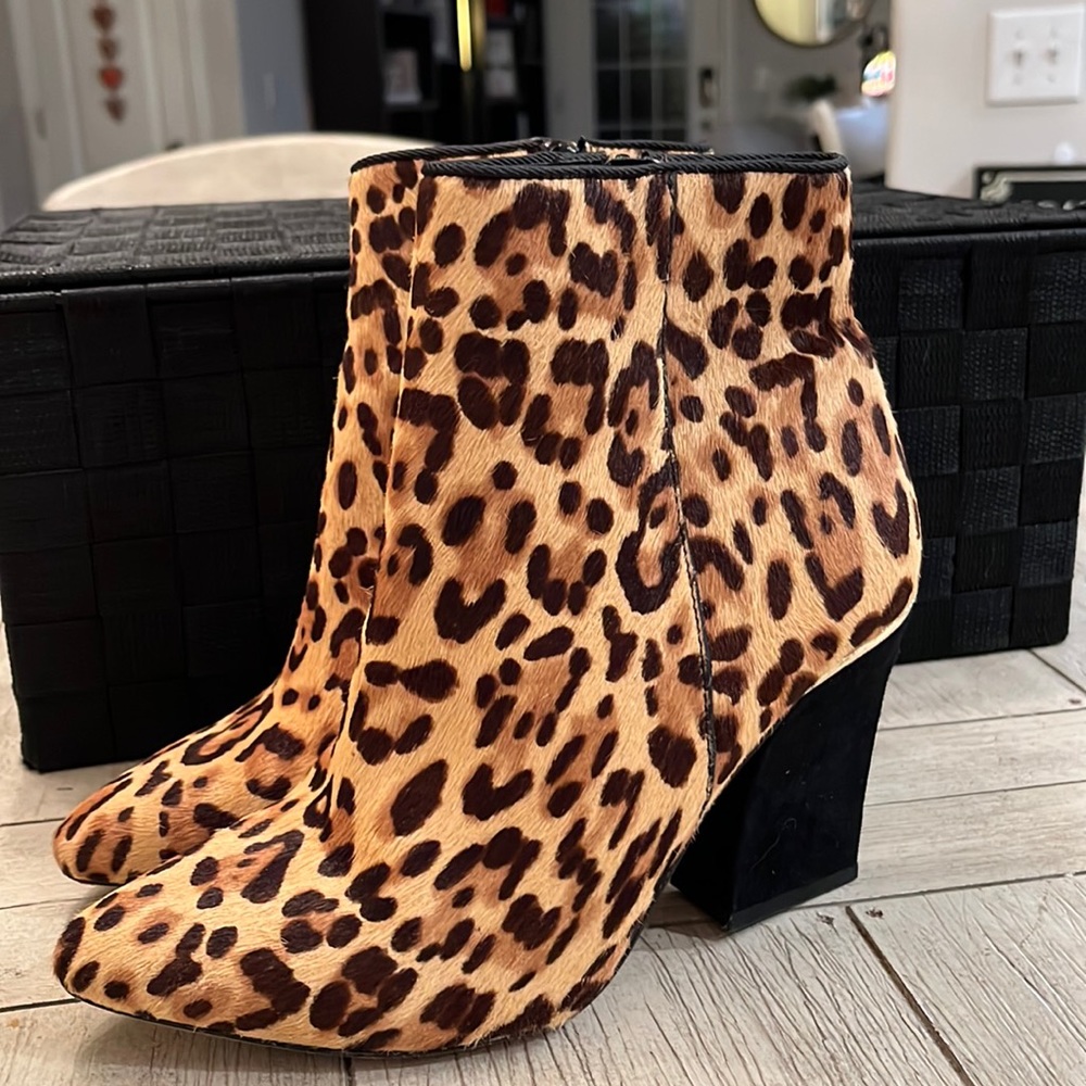 Leopard Print Ankle Boots